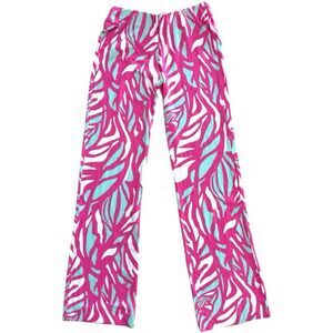 Lilly Pulitzer Georgia May Palazzo Pants Capri Pink Papaya Playa Small